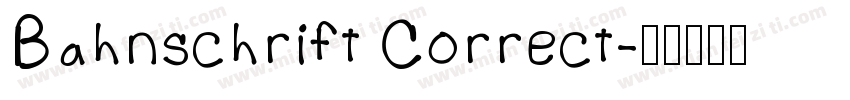 Bahnschrift Correct字体转换